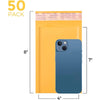 Kraft Bubble Mailer 4x8” 50Pack Strong Adhesion Padded, Thick Bubble Envelopes Usable