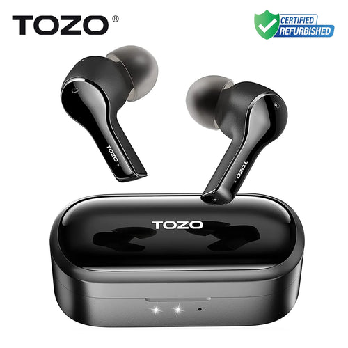 Refurbished TOZO T9 True Wireless Earbuds ENC Calls AI Noise Cancelling with 4 Mics Headphones Deep Bass IPX7