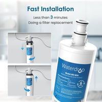 Waterdrop 3US-MAX-F01 Maximum Under Sink Water Filter, Replacement for Filtrete® Advanced 3US-PF01, 3US-MAX-F01, 3US-PS01