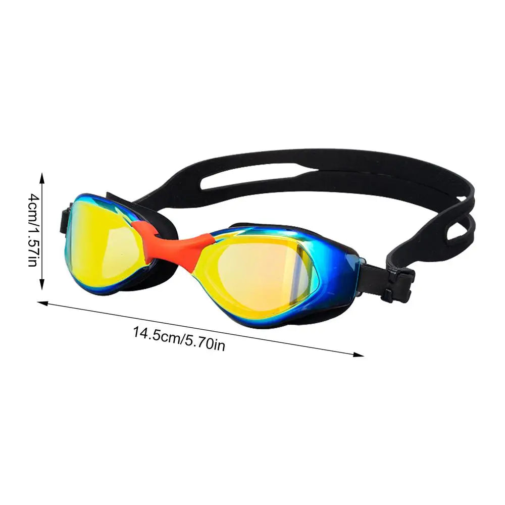 Waterproof Anti Fog Swimming Goggles Adjustable Eyewear Swimming Glasses Electroplating Anti-fog Dive Masks Goggles For Adult