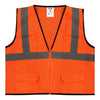 Safety Main 05EAMO Economy Vest, Class 2, All Mesh, Hi-Vis Orange, Pack of 5