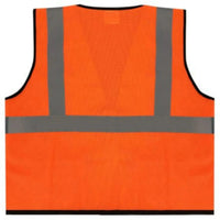 Safety Main 05EAMO Economy Vest, Class 2, All Mesh, Hi-Vis Orange, Pack of 10