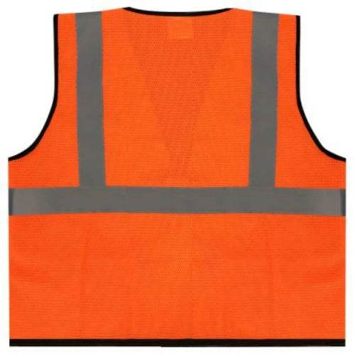 Safety Main 05EAMO Economy Vest, Class 2, All Mesh, Hi-Vis Orange, Pack of 10