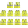 Safety Main 05EAMYZ Economy Vest, Class 2, All Mesh, Hi-Vis Yellow, Pack of 10 Enviro Safety Products