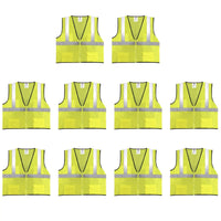 Safety Main 05EAMYZ Economy Vest, Class 2, All Mesh, Hi-Vis Yellow, Pack of 10 Enviro Safety Products