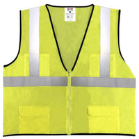 Safety Main 05EAMYZ Economy Vest, Class 2, All Mesh, Hi-Vis Yellow, Pack of 10 Enviro Safety Products
