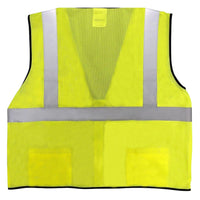 Safety Main 05EAMYZ Economy Vest, Class 2, All Mesh, Hi-Vis Yellow, Pack of 10 Enviro Safety Products