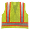 Safety Main 05TTSYZ Surveyor Vest, Class 2, Solid Front, Mesh Back, Hi-Vis Yellow, Pack of 10