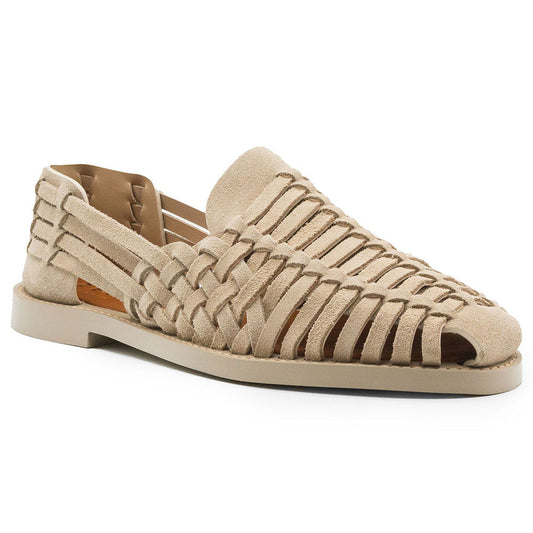 Zelli Italia 06-115-SND SANDALI Woven Leather Slip-On Sandal, Sand