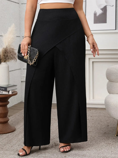 Women High Waisted Palazzo Pants Elegant Floral Print Wide Leg Trousers for Summer Beach Vacation Party Evening Wear