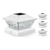 4/6/8/12 Pack 2 Mode Bright Solar Post Lights, Solar Powered Deck Lights for 4x4 4.5x4.5 5x5 Posts in Garden Decor, White