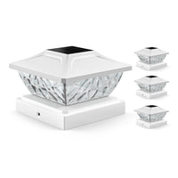 4/6/8/12 Pack 2 Mode Bright Solar Post Lights, Solar Powered Deck Lights for 4x4 4.5x4.5 5x5 Posts in Garden Decor, White