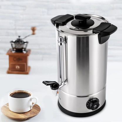 10L Commercial Catering Kitchen Hot Water Boiler Tea Urn Coffee Stainless Steel