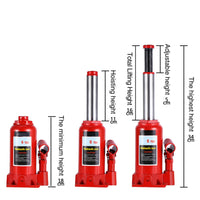 6T Heavy Duty Hydraulic Bottle Jack Lifting Car Van Caravan Vehicle Automotive Lift for Car Pickup Truck RV Repair Tools
