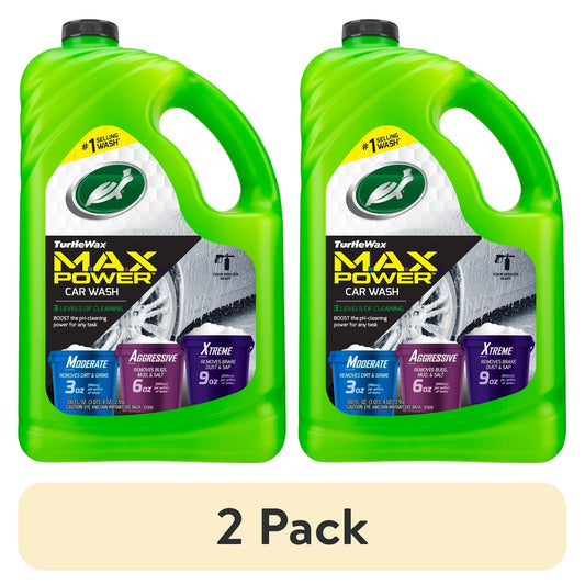 (2 pack) Turtle Wax 50597 Max-Power 3 Levels of Cleaning Car Wash, 100 oz