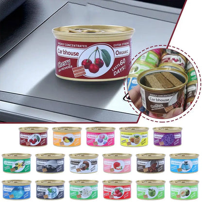 Car Flavoring Car Air Fresheners Perfume Canned Wood Blocks Coffee Flavor Long-Lasting Auto Aromatherapy Car Deodorant Supplies