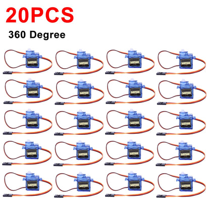 1-100pcs SG90 9G Micro Digital Servo Motor 180/360° Fixed-Wing Micro Gear Servo Motor for Rc Helicopter Toy Airplane Aircraft