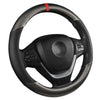 Carbon Fiber Leather Steering Wheel Cover  Breathable Non-slip Interior Accessories 38cm for BMW F30 F31 F07 F10 E90 E91 E92 E87