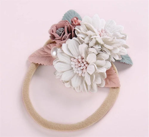 Elegant Baby Girls Headband with Shiny Rhinestones and Lace Bow Soft Elastic Hair Band for Photo Shoots and Special Occasions