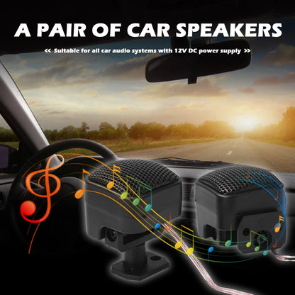 2PCS 500W Car Tweeter Speaker DC 12V 5A Mini Car Tweeter Speaker Universal Car Speaker High Efficiency for Car Audio System