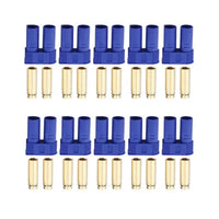 10 Pairs EC5 Banana Plug Connectors Female Male 5.0mm Gold Bullet Connector for RC ESC LIPO Battery Device Electric Motor