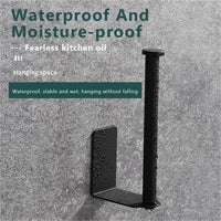 Self Adhesive Toilet Paper Towel Holder Punch-free Roll Paper Holder Kitchen Hook Storage Holder Stainless Steel Wall Mount Hook