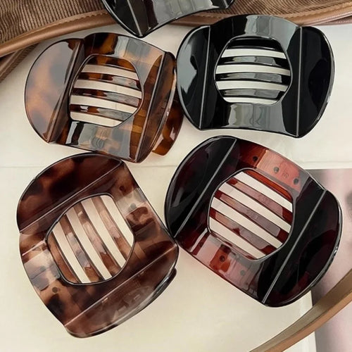 New Korean Acetic Acid Hair Clip Hair Accessories Women's Spoon Clip Spring Clip Leopard Hair Clip Top Clip Simple Headpiece