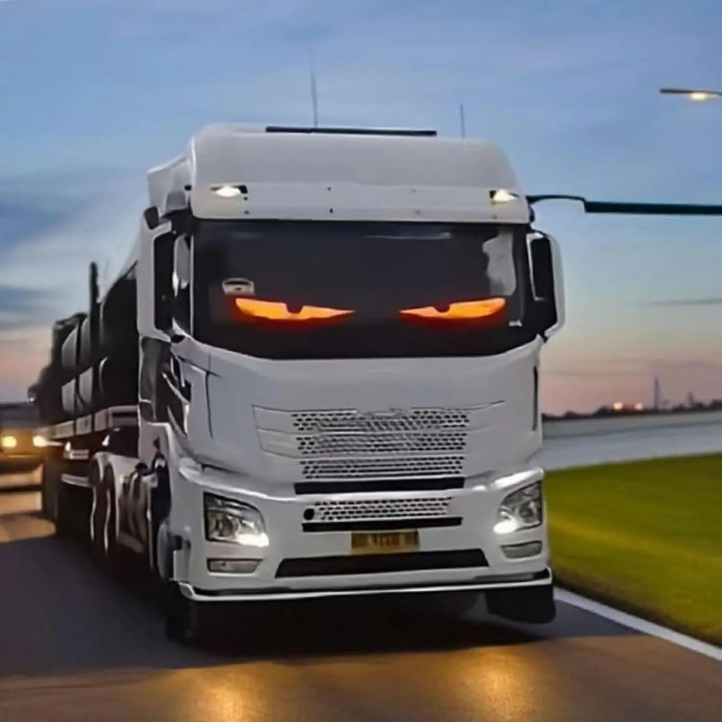 RGB Car Devil Eyes Light Led Soft Screen DIY Car Windshield Dynamic Eyes Light Flexible Matrix Screen Smart Phone App Control