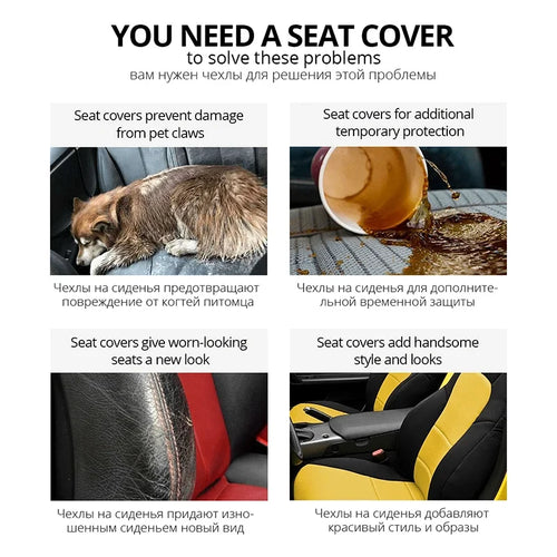 2/5PCS Car Seat Covers Set Universal Fit Most Car Covers with Tire Detail  Suitable for Independent Seat Covers Protecting seats