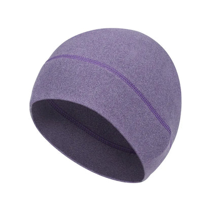 Winter Thermal Warm Skull Cap Windproof Fleece Hat Ski Running Cycling Beanie Hat for Men Women Helmet Liner Running Beanie Hat