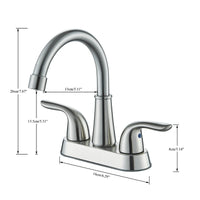 Wanmivezlo Integrated Basin Brass Sink Faucet With Double Handle Hot And Cold Water Deck Installation Wash Basin Faucet