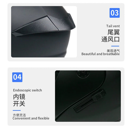 Casco capacetes double dual lens helmet motorcycle helmet full face helmets downhill racing helmets motorfiets helm EzBuyCo