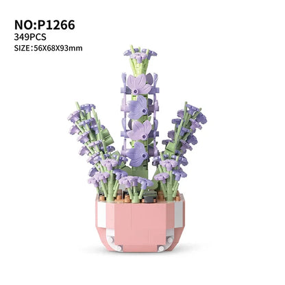 LOZ Flower Bouquet Building Blocks Kit DIY Flowers Block Toys Set Valentine's Day Rose Bricks Set Gift for Girls Friends adults
