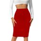 Women s Elegant High Waist Bodycon Midi Skirt in Solid Color  Fit Pencil Skirt for a Sophisticated Look