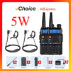 2pcs BAOFENG UV-5R 5W 8W High Power Dual Band Two Way Radio Long Range Handheld Portable Walkies Talkies For Hunting