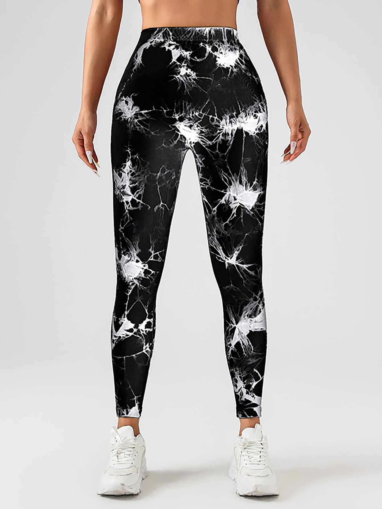 US Local Women‘s Spandex Tie Dye Scrunch Butt Lifting V Back Leggings Buttery Soft High Waist Booty Yoga Pants