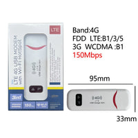 4G Wireless LTE WiFi Router 4G SIM Card Portable 150Mbps USB Modem Pocket Hotspot Dongle Mobile Broadband for Home Office WiFi