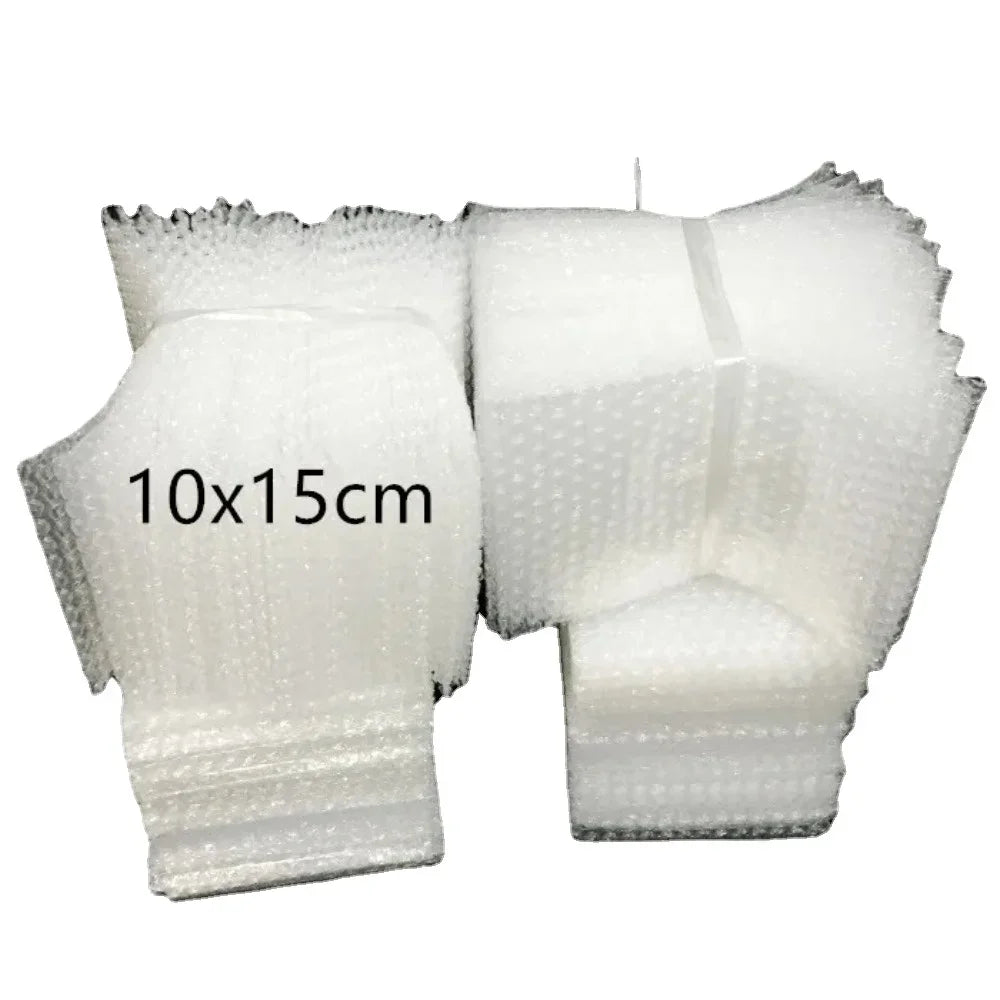 100pcs 10x15cm Plastic Wrap Envelope White Bubble Mailer Packing Bags Clear Shockproof Shipping Packaging Bag Film Wholesale