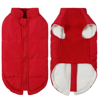 Winter Pet Dog Warm Cotton Coats Back Zipper Windproof Thickness Clothes for Small Medium Dogs Chihuahua French Bulldog Outfits