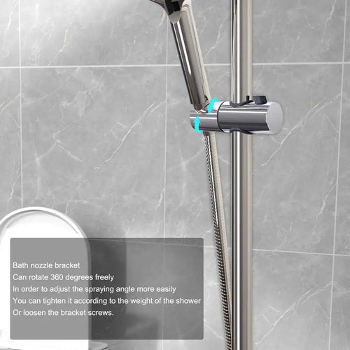 Universal ABS Adjustable Clamp Shower Head Holder Bracket Shower Slide Rail Bar Holder Bathroom Accessories Home Replacement