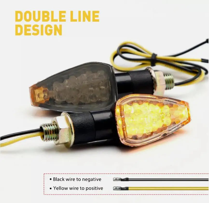 Quality Modified Motorcycle Front&Rear Turn Signal Lights Steering Lamp Super Bright Waterproof Durable 14LED Steering Light