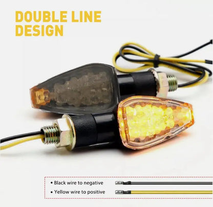 Quality Modified Motorcycle Front&Rear Turn Signal Lights Steering Lamp Super Bright Waterproof Durable 14LED Steering Light