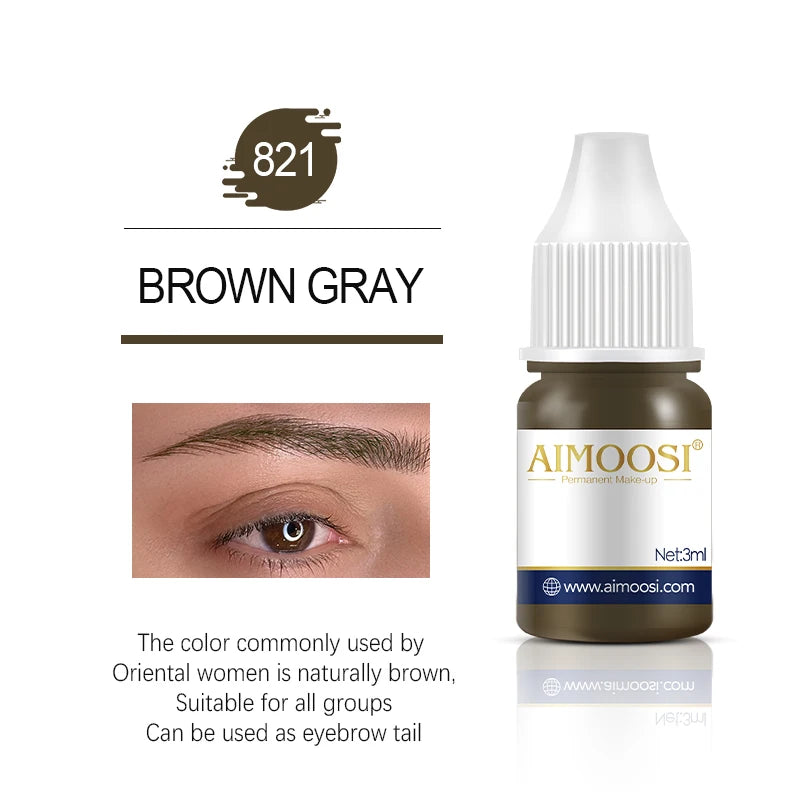 Tattoo Ink Nano Pigment Milkly Colors For Semi Permanent MakeUp Sets Tint Eyebrow Eyeliner Lips Beauty 3ml Microblading Pigments