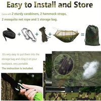 660lbs Portable Double Person Camping Hammock Tent with Mosquito Net Hanging Bed