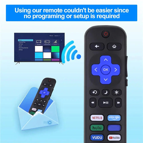 Universal Remote Control for Roku Series TV NETFLIX HD XD XS Streaming Player with Vudu Pandora Youtube Keys Infrared Controller EzBuyCo