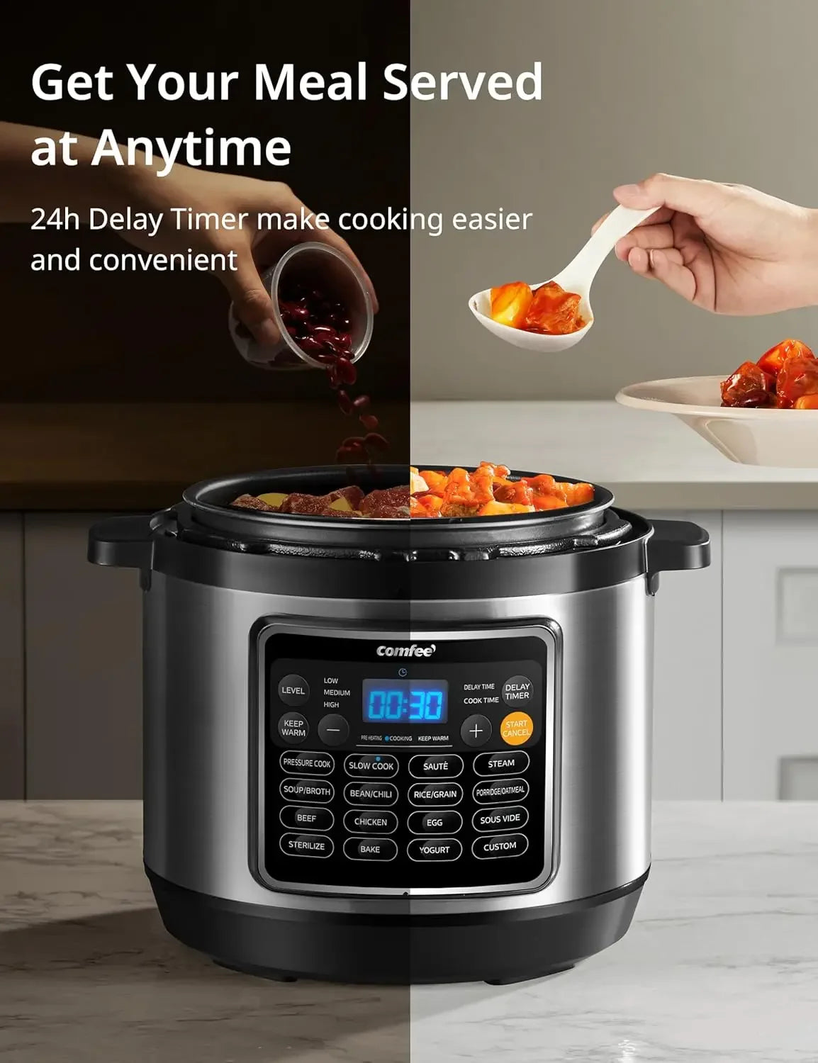16 in 1 Electric Pressure Cooker Instant Multi  Olla de Presion Non-Stick Pot Yogurt Maker Rice Cooker Slow