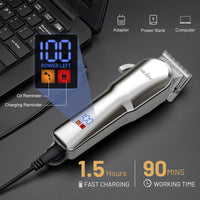 Sejoy Professional Hair Cutting Machine Hair Cutting Kit Cordless Barber Clipper Set with LED Display Hair Clippers for Men