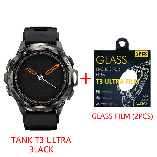 KOSPET TANK T3 Ultra GPS Smart Watch - 470mAh, AMOLED Display, Fitness Tracker