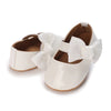 Adorable Baby Girls Bowknot Decor Soft Sole Flats Shoes with Non-Slip Bottoms for First Steps in Summer Princess Style