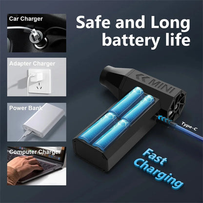 130000RPM Mini Turbo Jet Fan Electric Air Duster Adjustable wind speed Portable Turbo Violent Blower Rechargeable  Car Cleaning